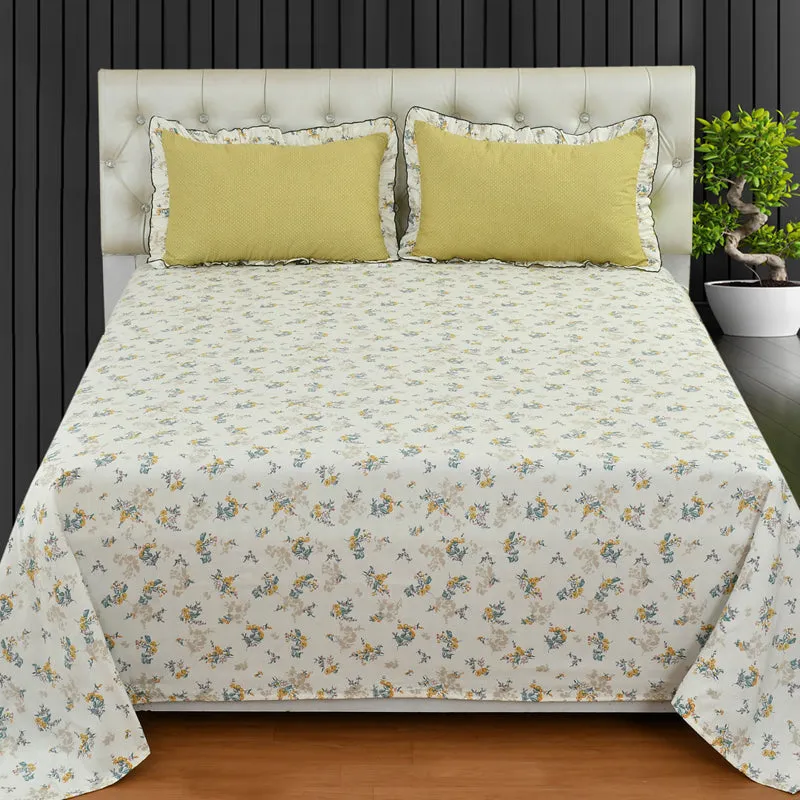 Golden Grove Frill Micro Fiber Bedsheet - 150 GSM media 6