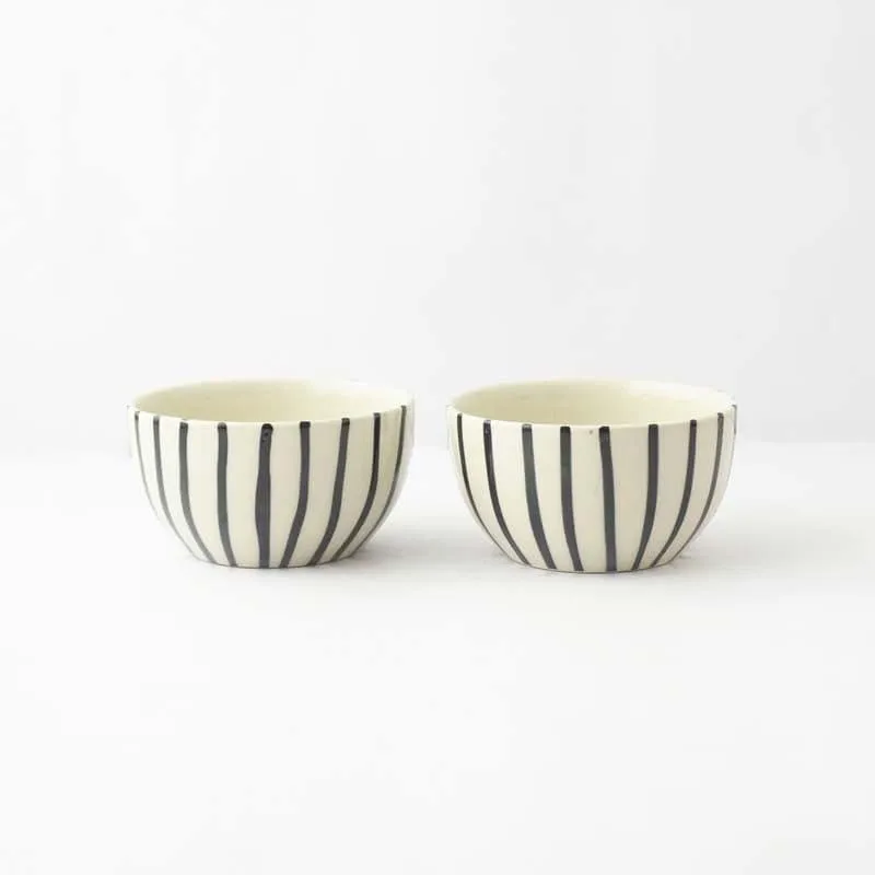 Striped Squad Ceramic Bowls - Set Of Two media 5