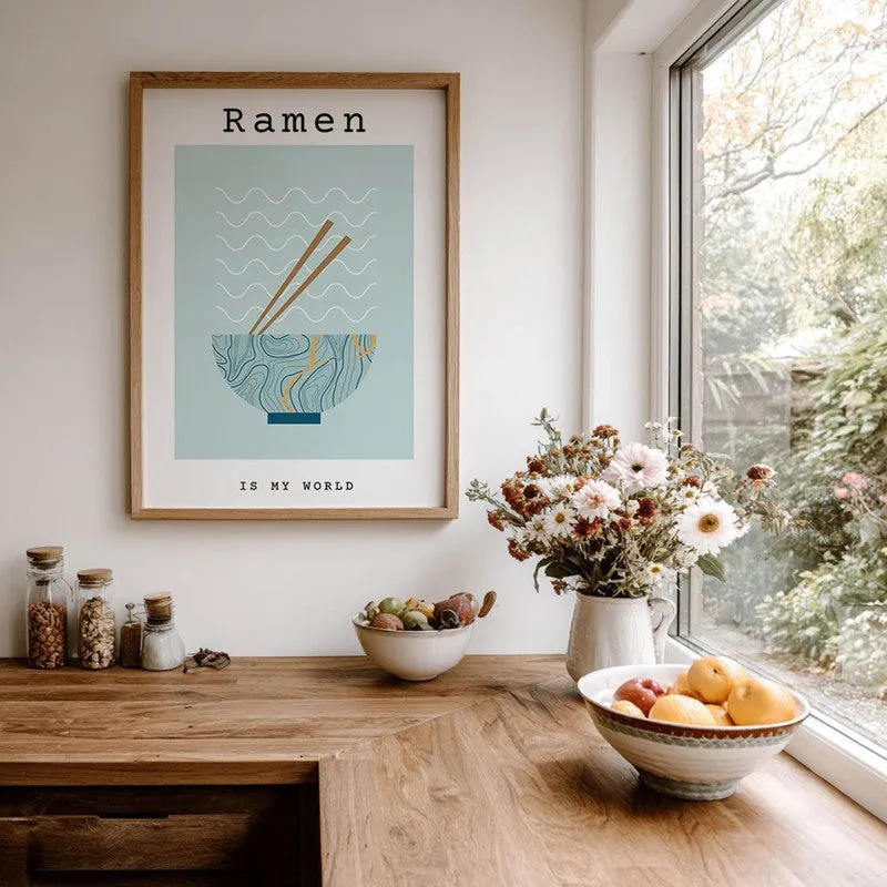 RamenBlue Archival Canvas Wall Art - Brown media 7
