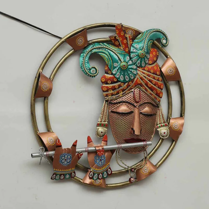 Krishna with Flute Iron Wall Accent media 5
