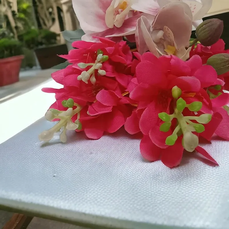Bloomelle Artificial Flowers Bunch - Pink media 6