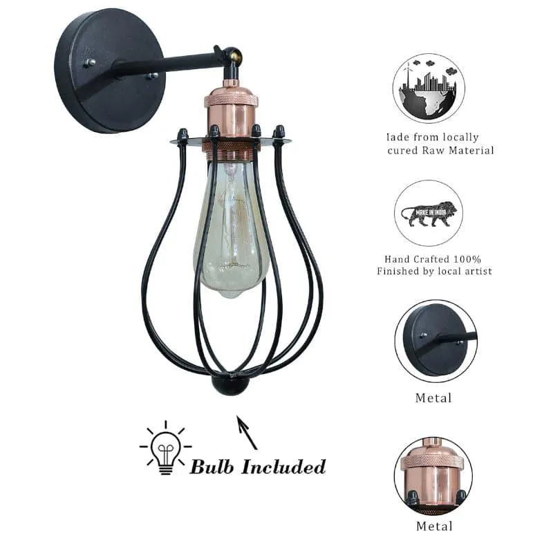 Poshell Metal Wall Lamp - Rose gold media 4