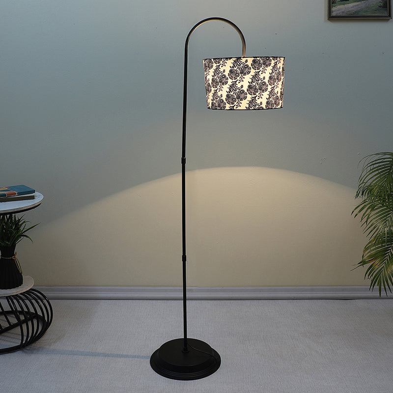 Filigree Printed Arched Floor Lamp