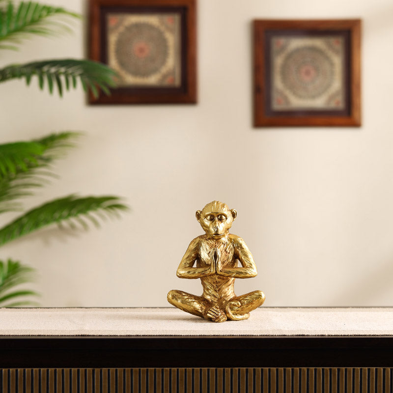 Meditating Monkey Showpiece media 4
