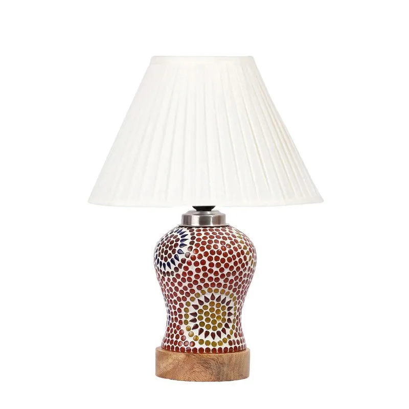 Aranya Pleatra Wooden Table Lamp - Multicolor media 5