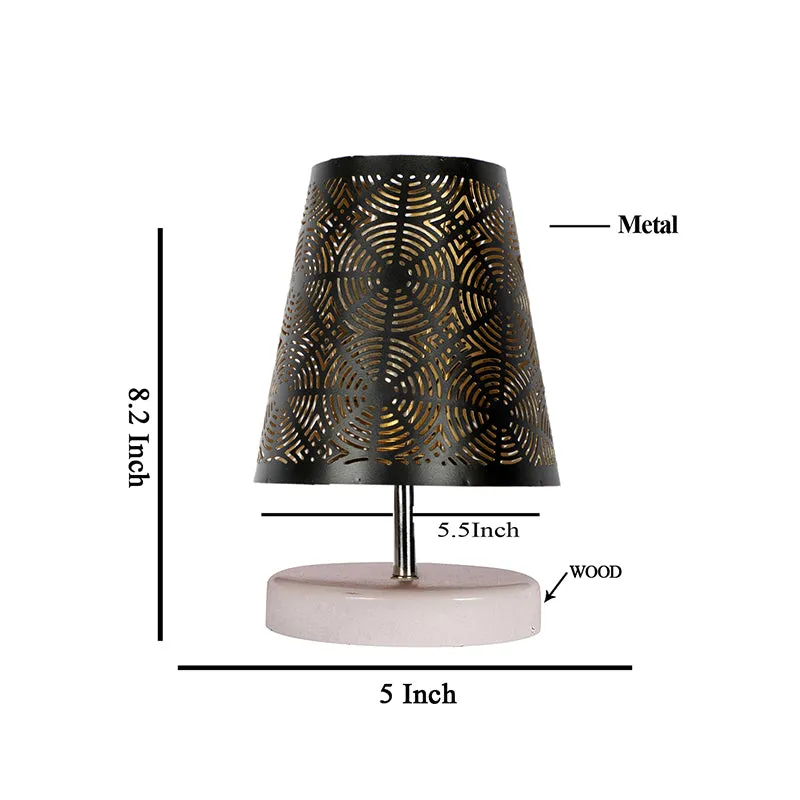 Vero Etched Metal Table Lamp - Black,White media 5