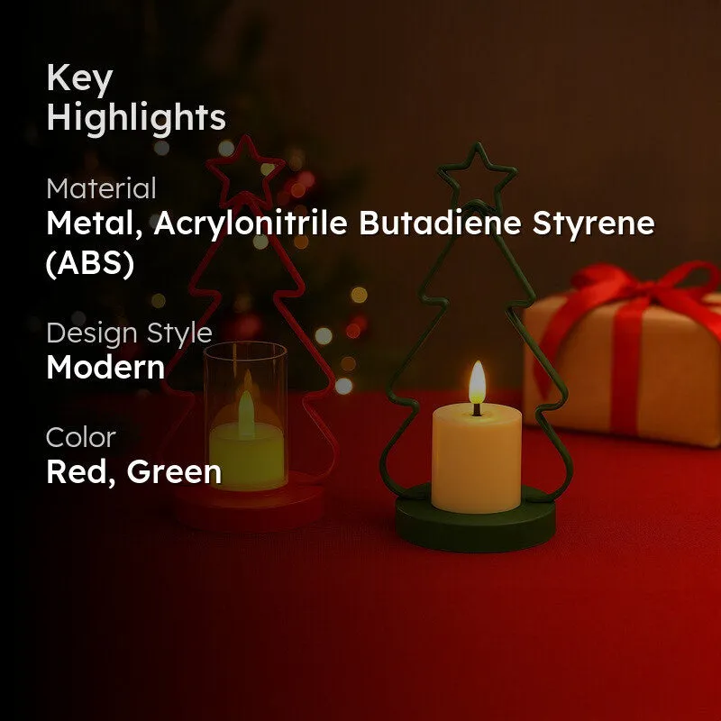 PineAura Festive Battery Candle - Set Of Two media 2