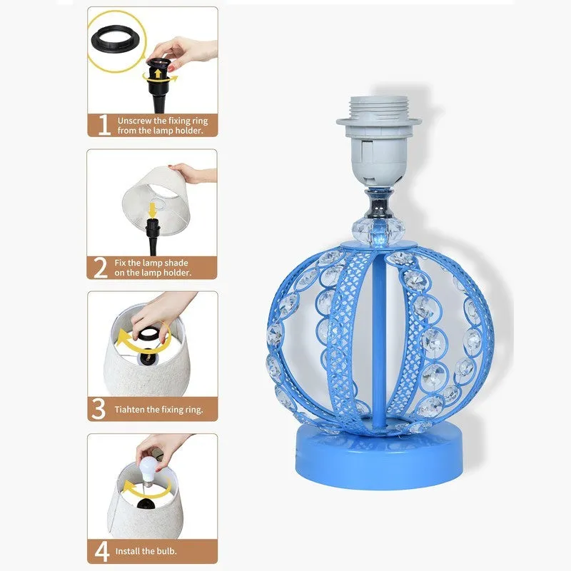SculptaLight Artistic Desk Wooden Table Lamp - Blue media 5