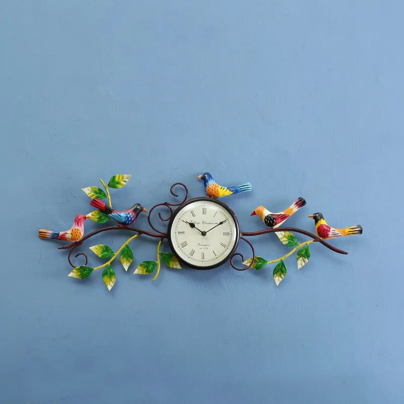 Sparrow Art Inspired Metal Wall Clock media 3