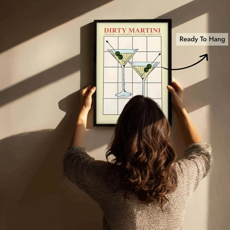 Dirty Martini Archival Canvas Wall Art - Black media 6