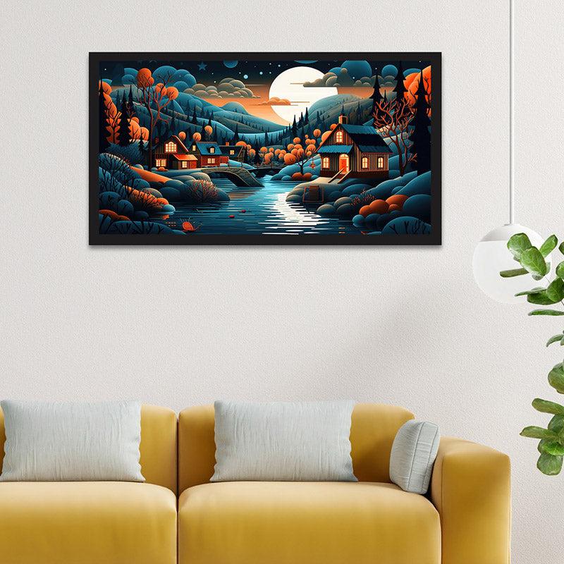 The Cloud Land Wall Painting With Frame