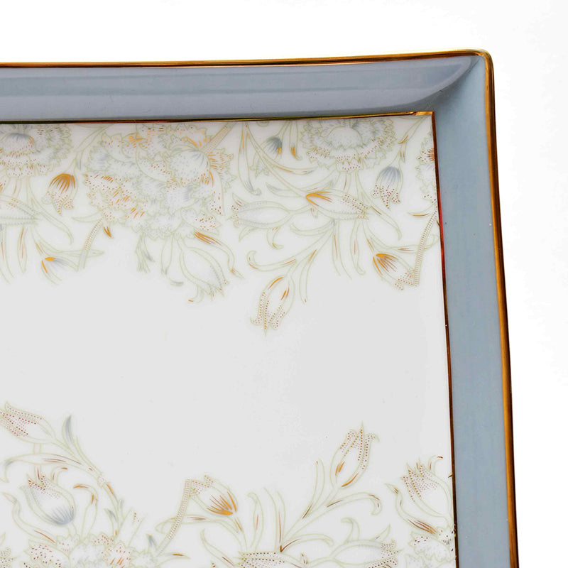 Gilded Iris Serveware Porcelain Platter - Grey media 3