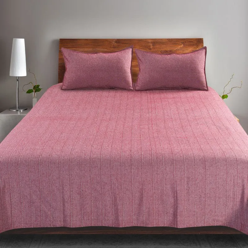 Serene Spread Cotton Bedsheet (Purple) - 220 TC media 3