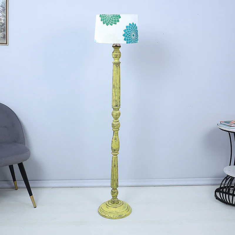 Akari Dune Printed Mango Wood Floor Lamp media 2