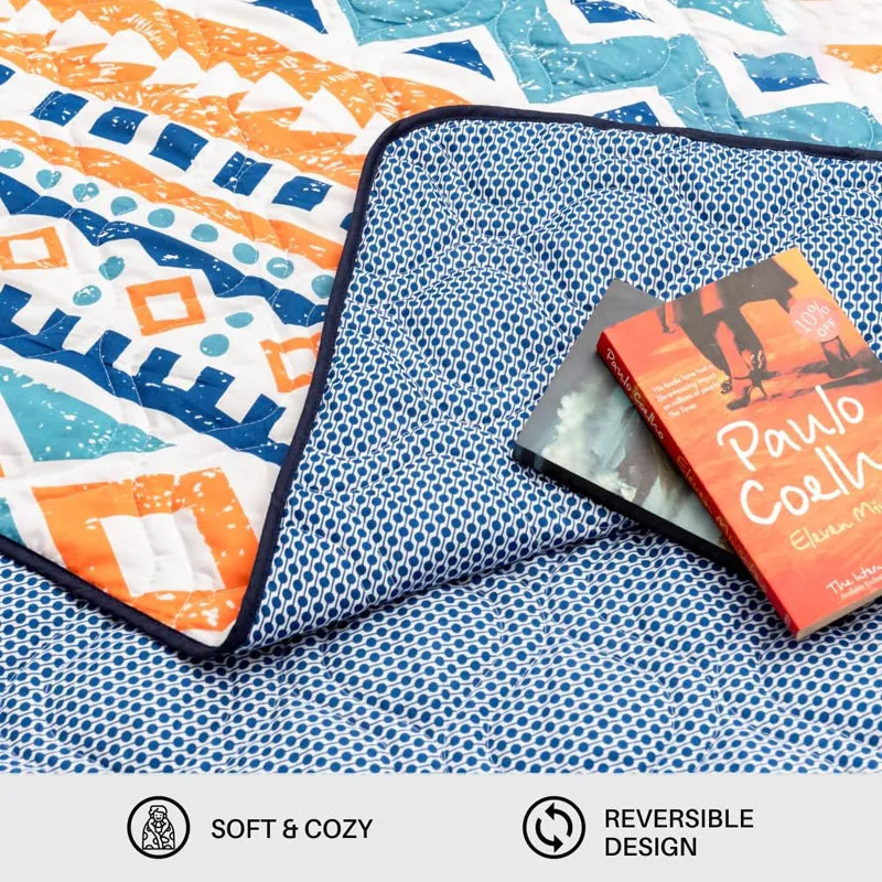 Urban Space New York Reversible Dohar (Peach, Grey) - 120 GSM media 5