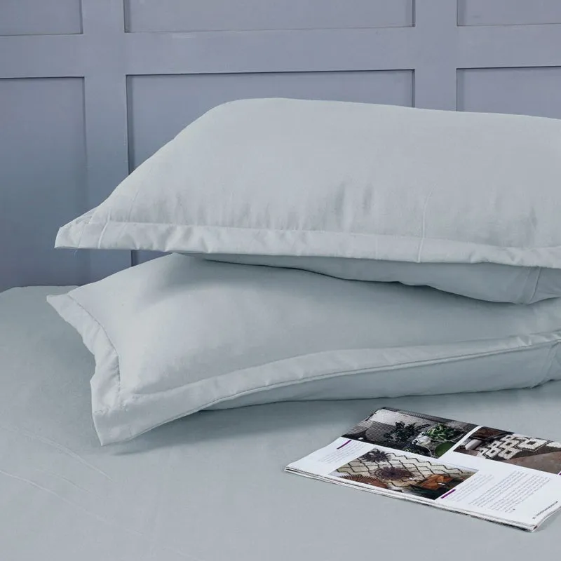 Cloud Drift Fitted Microfiber Bedsheet (Grey) - 140 GSM media 7