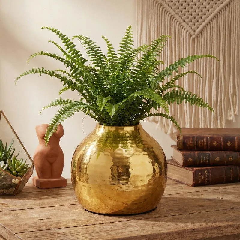 Sculptural Metal Vase -Gold media 8