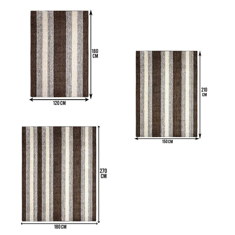 Line Tuft Anti Slip Carpet - Brown media 8