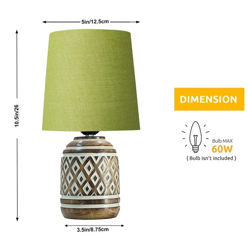 CleanEdge Wooden Table Lamp - Green media 5