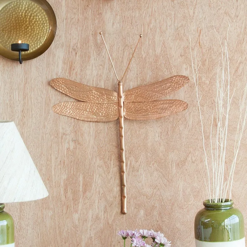 Orange Tree Dragonfly Steel Wall Decor Copper media 1