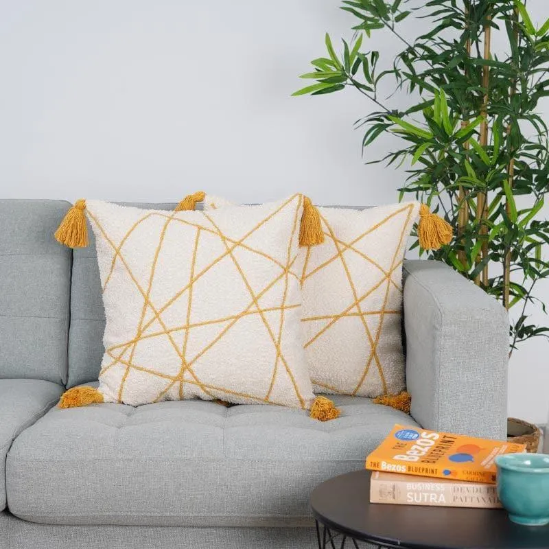Golden Beams Cushion Cover - Set Of Two media 2