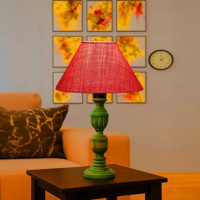 Arvello Zylo Wooden Table Lamp - Pink media 3