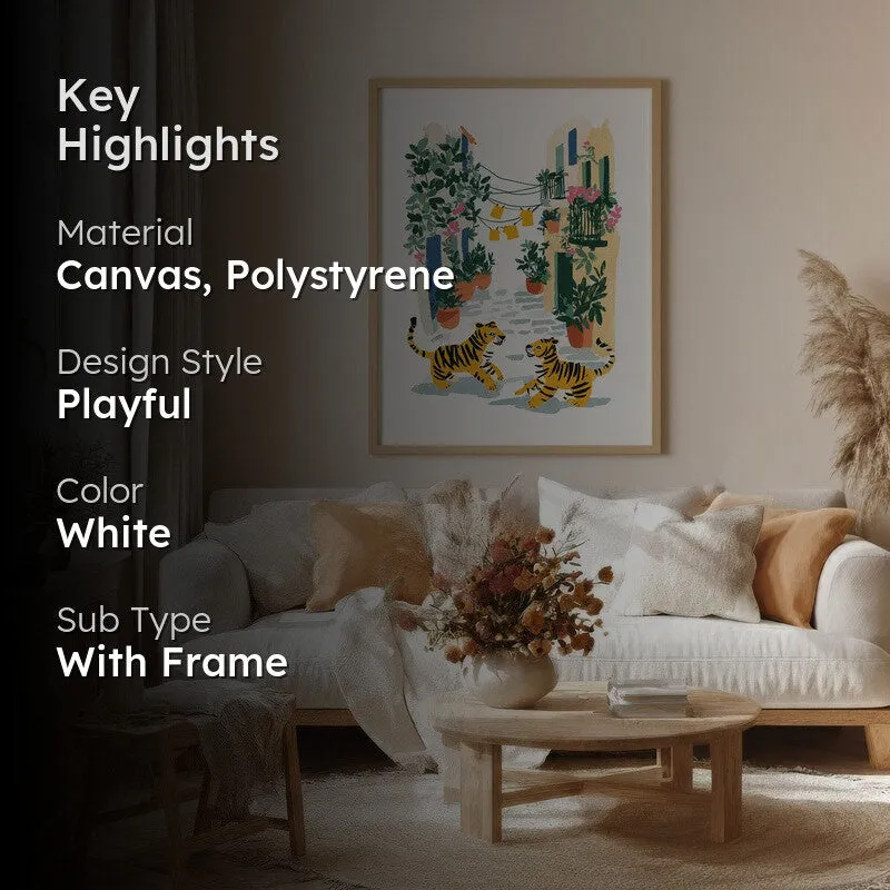 Citrivale Canvas Wall Painting With Brown Frame media 2