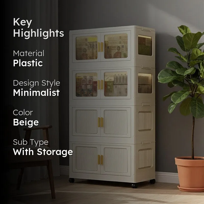 SoftEdge Beige Foldable Plastic Racks media 2