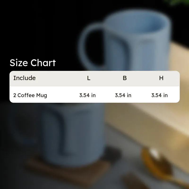 Cuppa Stoneware Coffee Mug (420 mL Each,Light Blue) - Set Of Two - 5