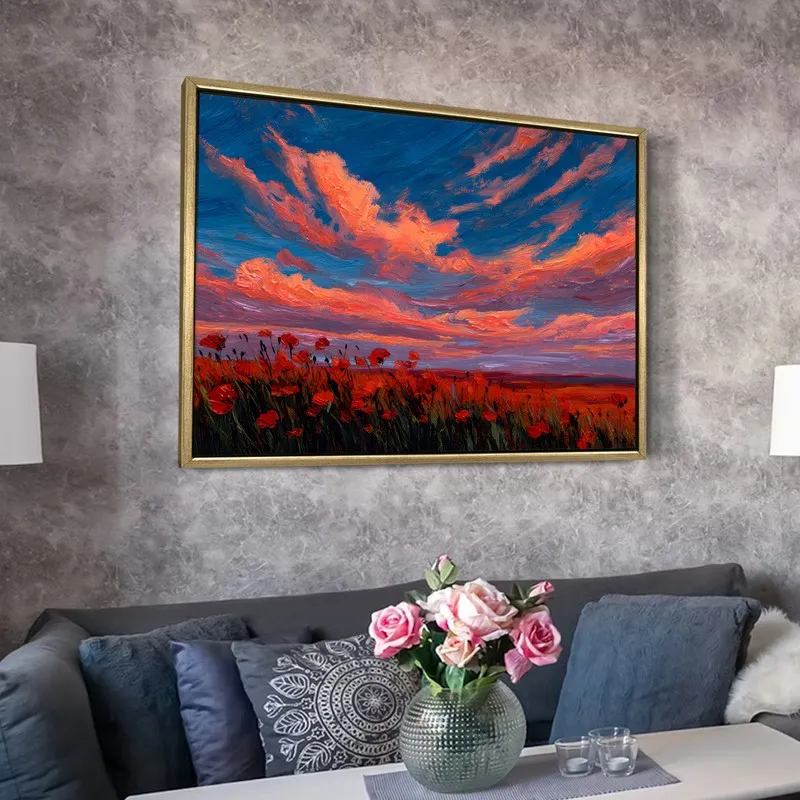 Solar Drift Canvas Wall Painting With Frame media 6