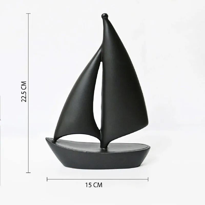 Elvara Abstract Sailboat Showpiece media 6