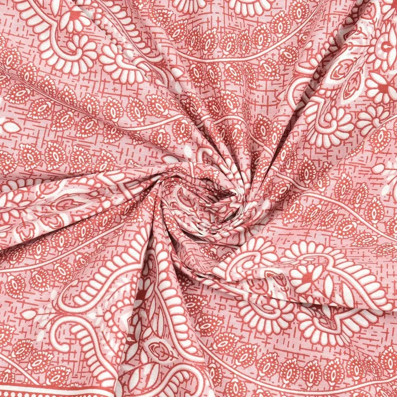 Lineon Cotton Bedsheet (Pink) - 240 TC media 5