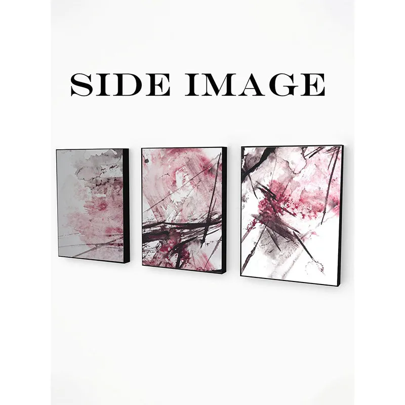 Glima Splash Wall Painting (Pink) - Set Of Three media 4