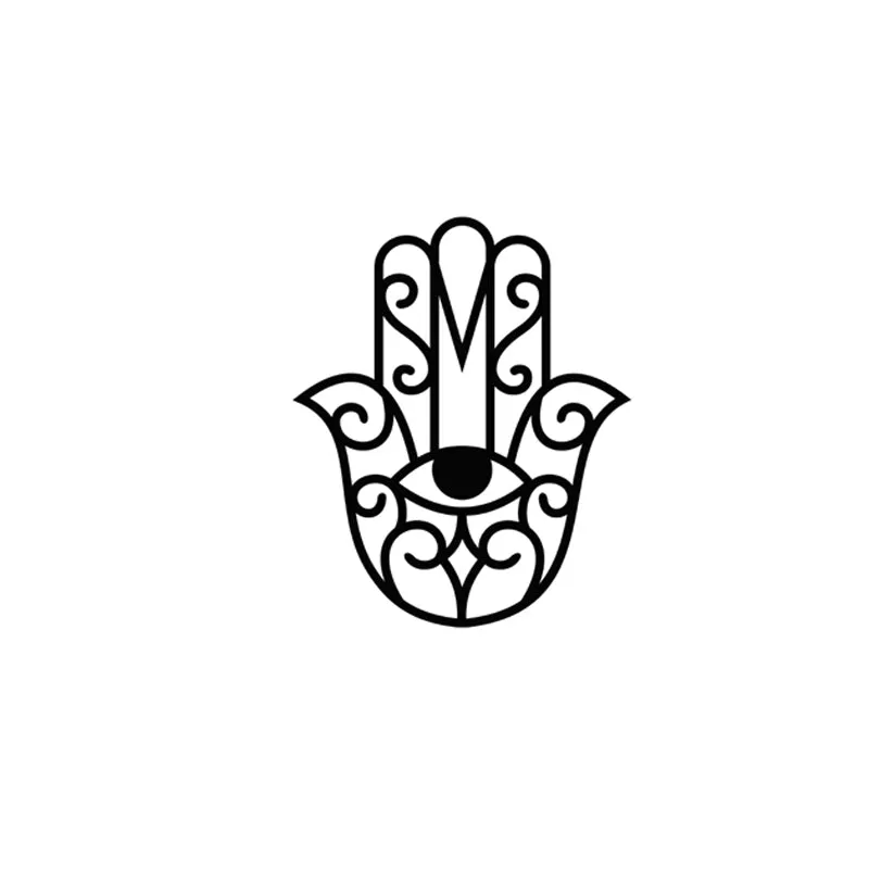 Bodhisatva With Hamsa Hand Iron Wall Accent - Set Of Two media 4