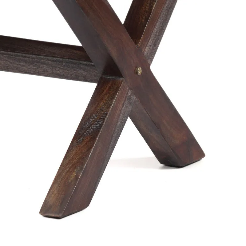 Jirox Sheesham Wooden Stools (Orange) - Set Of Two media 7