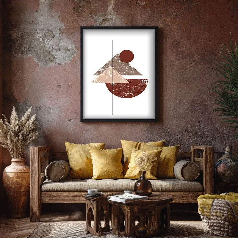 Earthy Axis Canvas Wall Painting With Black Frame media 7