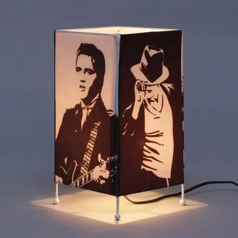The Icons Fabric Table Lamp - Black,White media 4