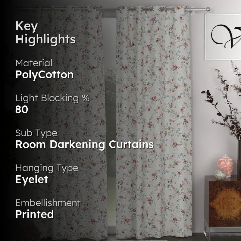 Floral Twilight Curtains - Set of Two media 2