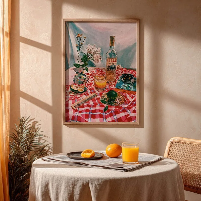 Dining Opulence Archival Canvas Wall Art - Brown media 4