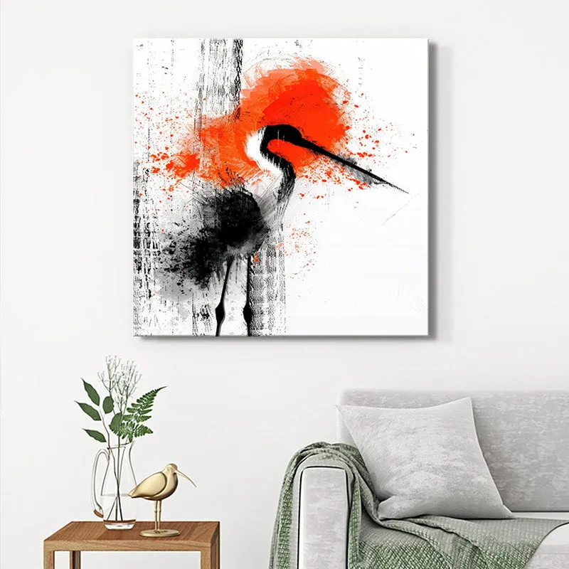 Long Beak Bird Poly Canvas Wall Painting media 1