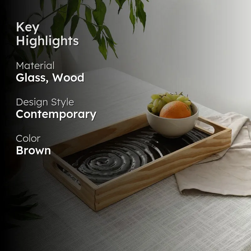 Nyma Spiral Serving Tray - Black media 2
