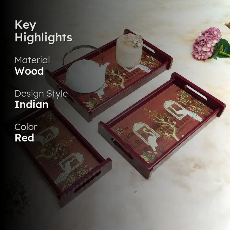 Ventra Wooden Serving Tray - Set Of Three media 2