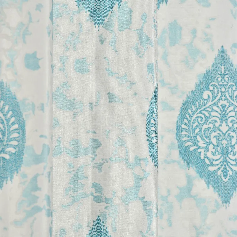 Curtique Printed Curtains (Blue) - Set Of Two media 5