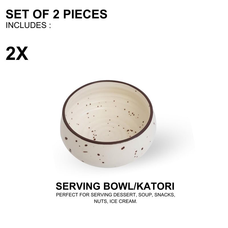 Cera Specks Snack Bowl (Brown, Ivory) - Set Of Two image 4