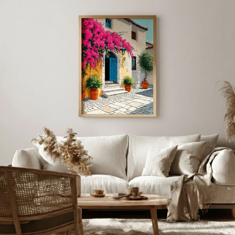 White haven Canvas Wall Painting - Brown Frame media 1