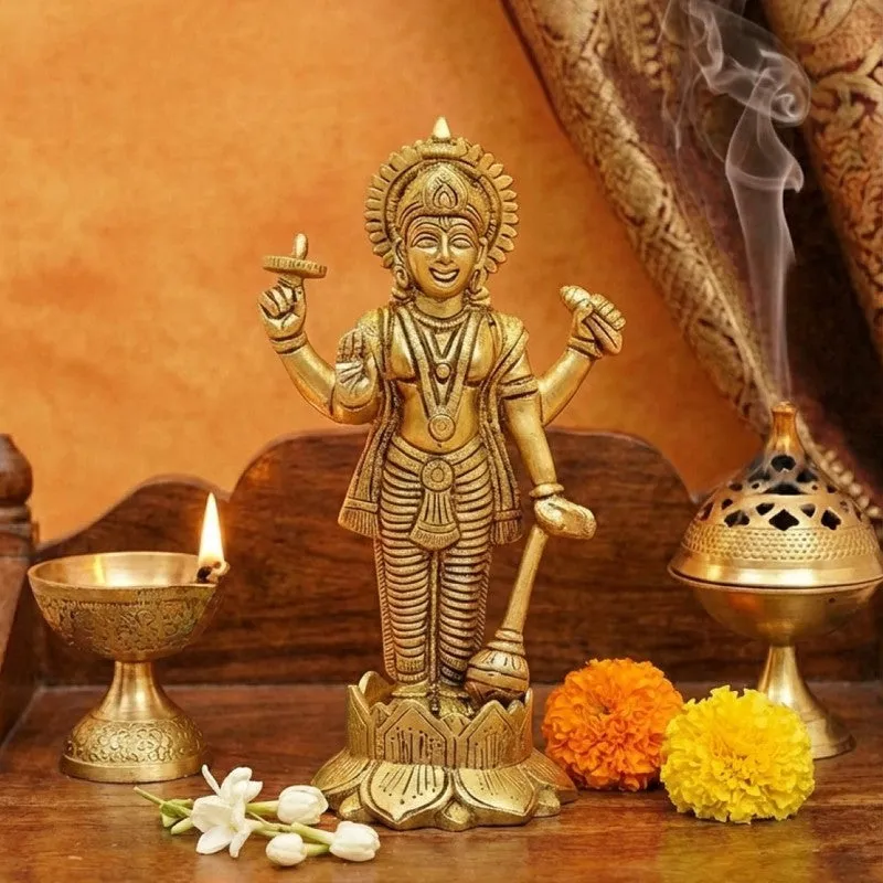Sri Vishnu Divine Brass Idol media 5