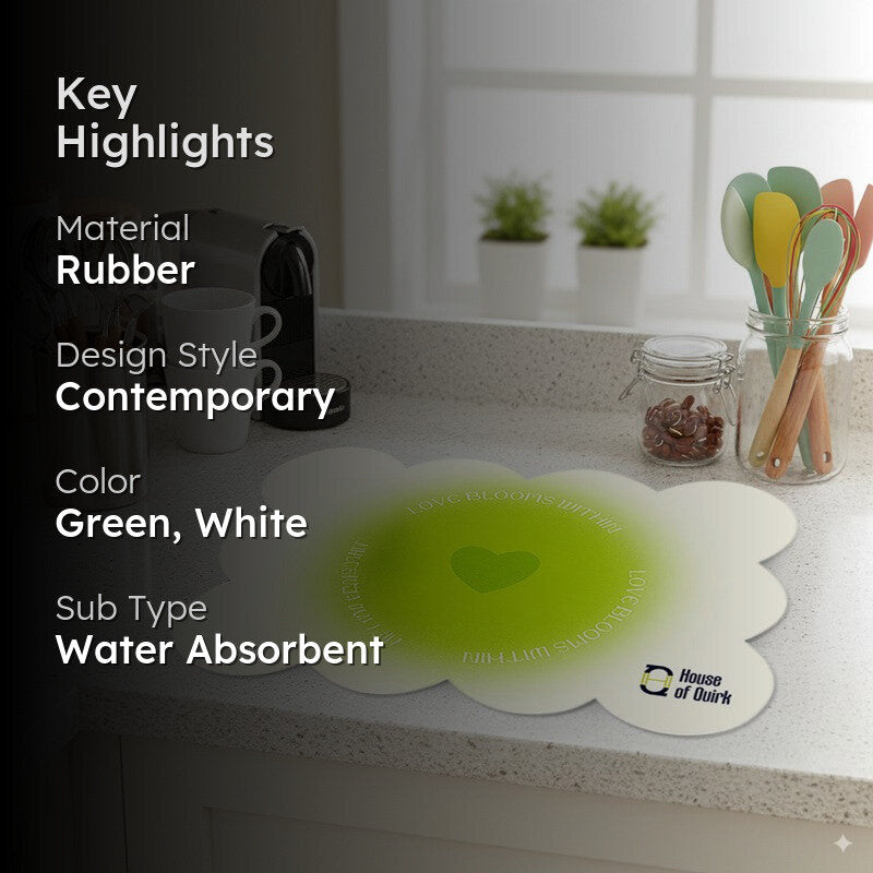 Bubbles & Green Dish Drying Mat media 2
