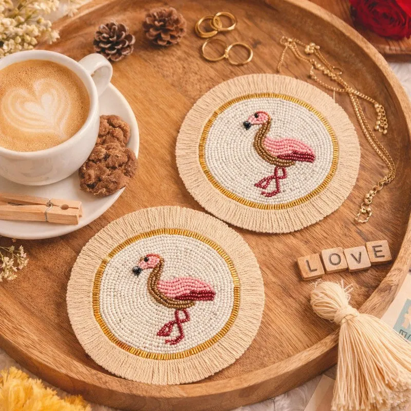 Flamingo Muse Coaster Set - Set of Two media 3