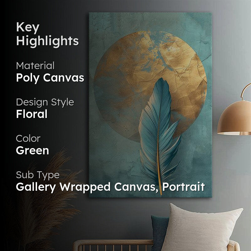 Pluma Azurea Poly Canvas Wall Painting media 2