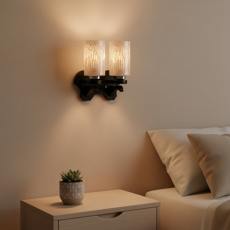Timber Glow Glass Wall Lamp